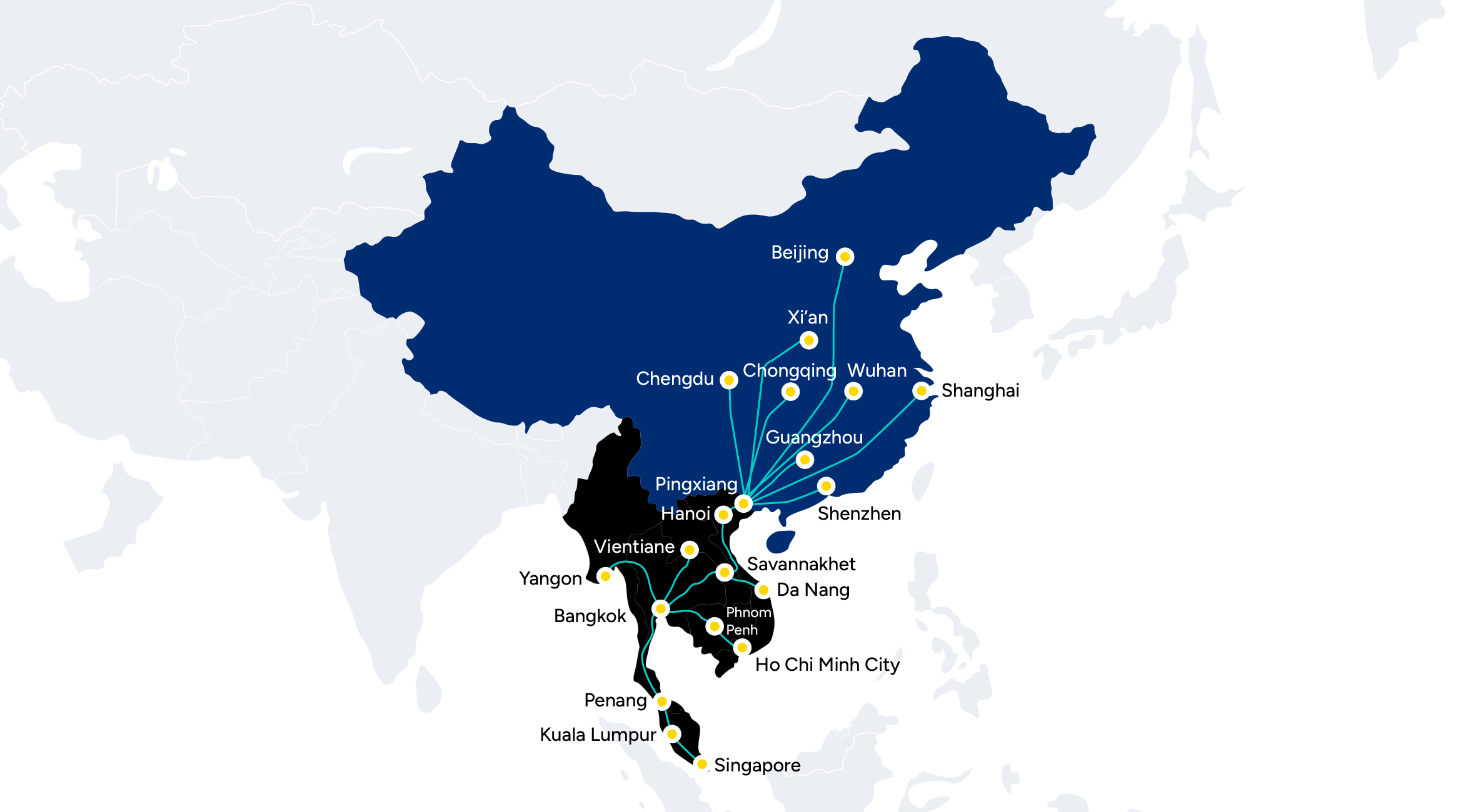 Map of Asia illustrating Morrison