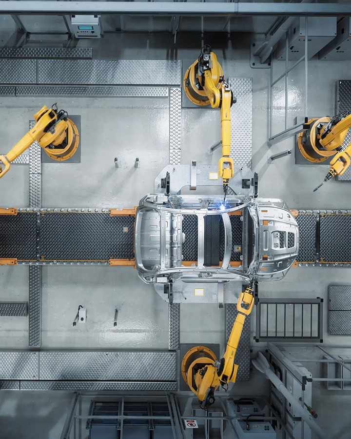 An automotive production plant